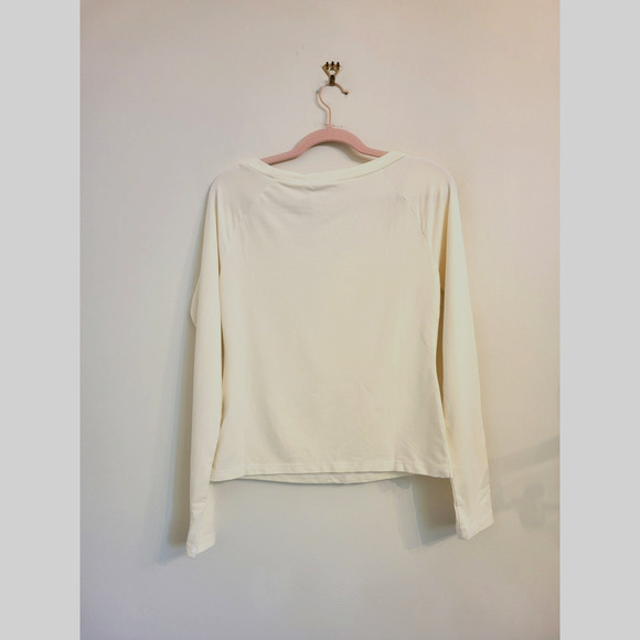 NWT Revolve Krisa Open Neck Pullover Long Sleeve Top Cream XS - Picture 4 of 5